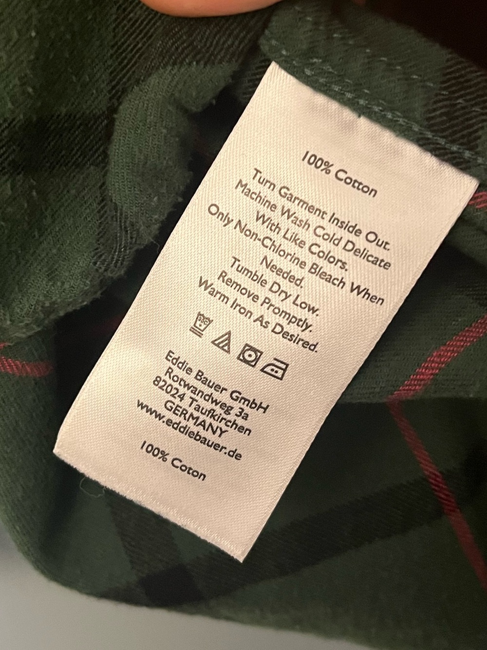 Eddie Bauer Flannel Button-Down Shirt with Ruffle Trim - Picture 3 of 3